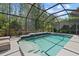 Screened-in pool with landscaping, offering a private retreat for relaxation and recreation in the beautiful Florida weather at 259 Golden Harbour Trl, Bradenton, FL 34212