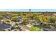 Birds-eye view showing the property's layout, surrounding trees, and neighborhood streets and nearby landmarks at 411 28Th W St, Palmetto, FL 34221
