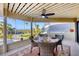 Relax on this beautiful patio, complete with an outdoor dining set and picturesque beach view at 540 Beach Rd # 510, Sarasota, FL 34242
