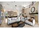 Spacious living room with great views, fireplace, open floor plan and stylish decor at 541 Fore Dr, Bradenton, FL 34208