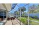 Relaxing screened-in patio complete with hot tub and comfortable seating, ideal for enjoying the outdoors at 5518 Eastwind Dr, Sarasota, FL 34233