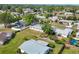 An aerial view of a lush neighborhood with well-maintained lawns and tree-lined streets in a desirable location at 6637 Bowline Dr, Sarasota, FL 34231