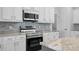 Modern kitchen with stainless steel appliances, ample counter space, and sleek cabinetry at 12396 Bacchus Rd, Port Charlotte, FL 33981