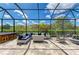 Outdoor entertaining area on the screened patio with a wet bar and comfortable seating at 1709 6Th E St, Palmetto, FL 34221