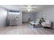 Living room with grey walls, recessed lights, seaside decor, and neutral furniture at 1912 Harbourside Dr # 602, Longboat Key, FL 34228
