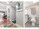 Bathroom view showcasing granite countertops and tile floors at 2224 Bahia Vista St # E6, Sarasota, FL 34239