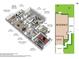 Detailed floor plan showcases spacious layout of home with multiple bedrooms, living, and kitchen, plus outdoor patio at 4451 Atwood Cay Cir # 7, Sarasota, FL 34233