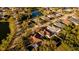 Aerial view of a single-Gathering home with mature trees, a pond and lush greenery surrounding it at 4706 Cayo Costa Pl, Bradenton, FL 34203
