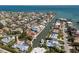 Picturesque aerial view of waterfront community with deepwater canals offering boating access at 500 Halyard Ln, Longboat Key, FL 34228
