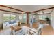 Bright living space with modern decor, wood floors, and an open layout to the kitchen at 5311 San Jose Dr, Sarasota, FL 34235