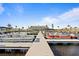 View of the boat dock with direct access to the water in this waterfront community at 709 Riverview Cir, North Port, FL 34287