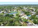Scenic aerial view of a residential area with lakes enhancing the beauty and tranquility of the surroundings at 8036 Conservatory Cir, Sarasota, FL 34243