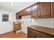 Spacious laundry room with cabinets and sink provides ample space for all your laundry needs at 8036 Conservatory Cir, Sarasota, FL 34243