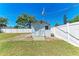A shed in a spacious backyard offers extra storage at 1112 67Th Nw St, Bradenton, FL 34209