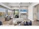 Inviting living room showcasing comfortable seating, a modern TV, and sliding doors for easy access to the outside at 1333 Vista Dr, Sarasota, FL 34239