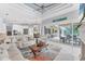 Bright and open living area with access to an outdoor patio and a view of the backyard pool at 13708 Red Rock Pl, Lakewood Ranch, FL 34202