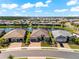 Beautiful aerial view of homes surrounding a glistening lake in a meticulously planned community at 17916 Northwood Pl, Lakewood Ranch, FL 34202