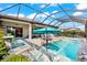 Backyard pool and covered lanai with a view of the sky at 17916 Northwood Pl, Lakewood Ranch, FL 34202