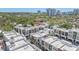 Beautiful aerial view of the residential area with a mix of modern homes and lush greenery at 232 Cosmopolitan Ct, Sarasota, FL 34236