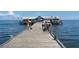 Picturesque pier view with people walking towards a waterfront structure, extending over calm, shimmering water at 314 Bay S Dr # 5, Bradenton Beach, FL 34217