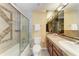 Bathroom featuring a tub and shower combination with a decorative tile accent at 3549 Wilkinson Woods Dr # 38, Sarasota, FL 34231