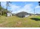 Spacious backyard featuring a storage shed, screened-in patio, and well-maintained lawn at 3865 N Cranberry Blvd, North Port, FL 34286