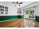 Sunlit office space with large windows and hardwood floors, perfect for a home office or study at 3865 N Cranberry Blvd, North Port, FL 34286