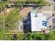 Aerial view showcasing the home's layout, private backyard, and outdoor living spaces at 401 27Th W St, Bradenton, FL 34205
