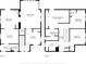 Detailed floor plan of home, showing kitchen, living room, dining area, baths, bedrooms, foyer, laundry, entry at 401 27Th W St, Bradenton, FL 34205