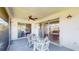 Relax on the screened patio, easily accessible from both the living room and bedroom at 4201 Center Gate Ln # 1, Sarasota, FL 34233