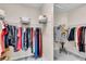 Spacious walk-in closet offering ample storage with built-in shelving and racks for clothing at 10230 Highland Park Pl, Palmetto, FL 34221