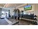 Well-equipped gym featuring weight machines, treadmills, and dumbbell racks at 10230 Highland Park Pl, Palmetto, FL 34221
