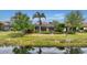 Backyard view of home with screened lanai overlooking a pond at 12711 Del Corso Loop, Bradenton, FL 34211