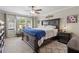 Spacious main bedroom with neutral decor, ceiling fan, and large windows for plenty of light at 1570 Ludington Ave, Wesley Chapel, FL 33543