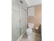Cozy bathroom featuring a glass shower and neutral walls at 3328 Dartmouth Ln # 1012, Sarasota, FL 34239