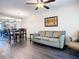 Comfortable living area with dining space, perfect for relaxing and entertaining guests at 3821 Lake Bayshore Dr # H-507, Bradenton, FL 34205