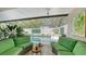 Comfortable lanai boasts plush seating, views of the pool, and serene ambiance at 3842 Glen Oaks Manor Dr, Sarasota, FL 34232