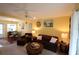 Comfortable living room space adjacent to dining area; perfect for relaxing and entertaining at 1815 Restful Dr # N-27, Bradenton, FL 34207