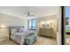 Bright bedroom boasts beautiful ocean views, and a large dresser at 2020 Harbourside Dr # 454, Longboat Key, FL 34228