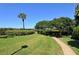 Manicured green condo backyard landscape at 2675 Gulf Of Mexico Dr # 403, Longboat Key, FL 34228