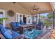 Relaxing lanai with tropical decor at 4704 Coral Lake Dr, Bradenton, FL 34210