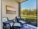 Relaxing patio with comfortable seating and a picturesque view, great for enjoying the outdoors at 6611 Grand Estuary Trl # 105, Bradenton, FL 34212