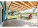 Covered patio overlooking the waterway at 6737 Lincoln Rd, Bradenton, FL 34203