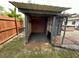 Spacious shed with a metal roof and wood interior, ideal for storage or hobbies at 775 Liberty St, Englewood, FL 34223
