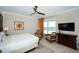 Inviting bedroom featuring a comfortable bed, stylish furnishings, and ocean views at 915 Seaside Dr # 613 Weeks 32-33, Sarasota, FL 34242