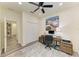 Office with a ceiling fan and an oversized closet at 10015 Marbella Dr, Bradenton, FL 34211