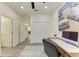 Office space with stylish decor and an open closet at 10015 Marbella Dr, Bradenton, FL 34211