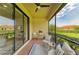 Relaxing screened-in patio with outdoor seating and views of the backyard at 10015 Marbella Dr, Bradenton, FL 34211