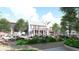 Charming exterior view of shops with a walkable neighborhood, seating, and landscaped area at 11716 Strandhill Ct, Lakewood Ranch, FL 34202