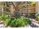 Beautiful courtyard featuring lush landscaping and mature tree, benches for relaxation at 1268 11Th St # 2402, Sarasota, FL 34236